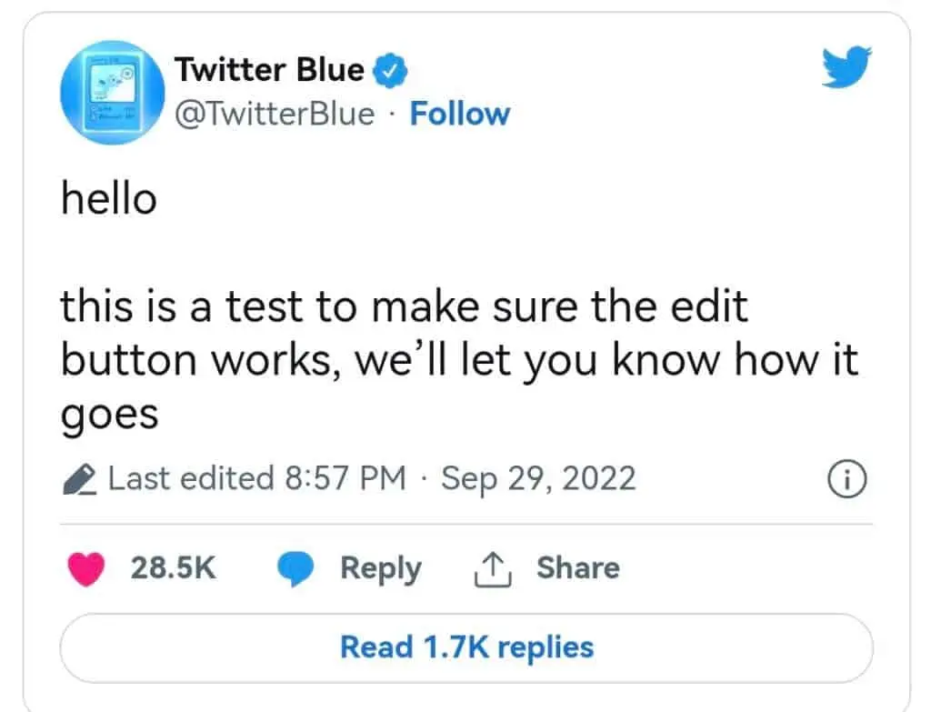 Twitter edit button