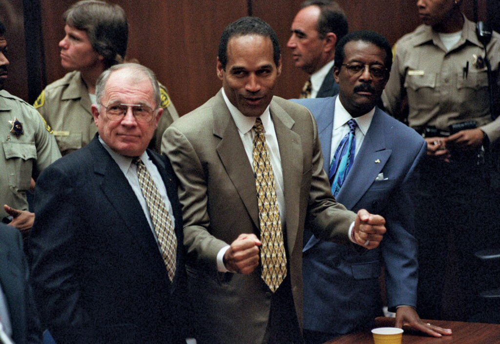 1995 - OJ Simpson acquitted in the killings of Nicole Brown Simpson and Ronald Lyle Goldman
