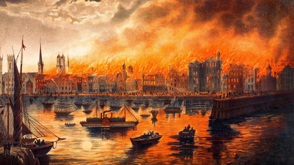 1871 - Great Chicago fire begins
