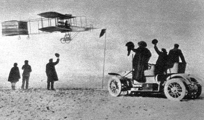 1908 First cross-country flight in Europe