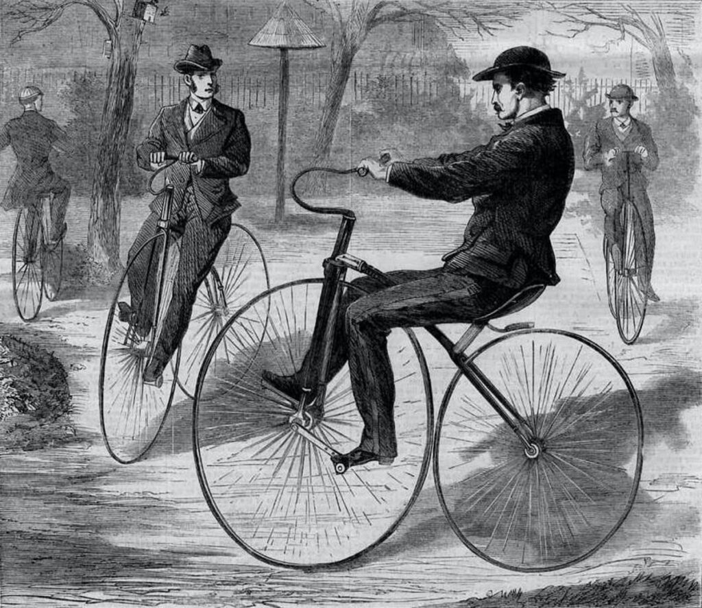 1869 First inter-city cycle race
