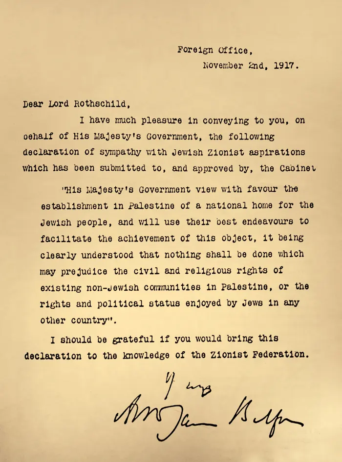 1917 Balfour Declaration