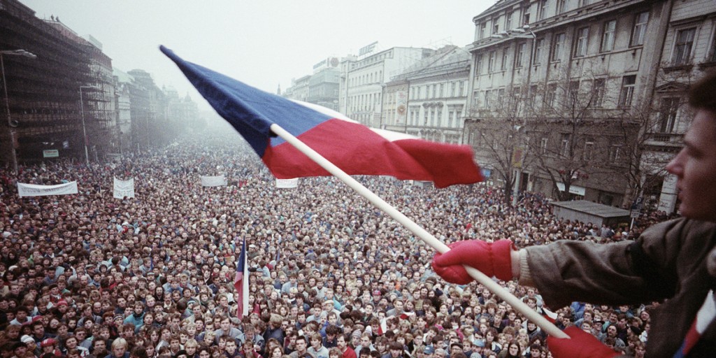 1989 Velvet Revolution begins