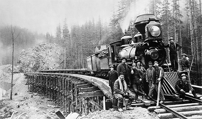 1883 Canadian and American railroads adopt time zones