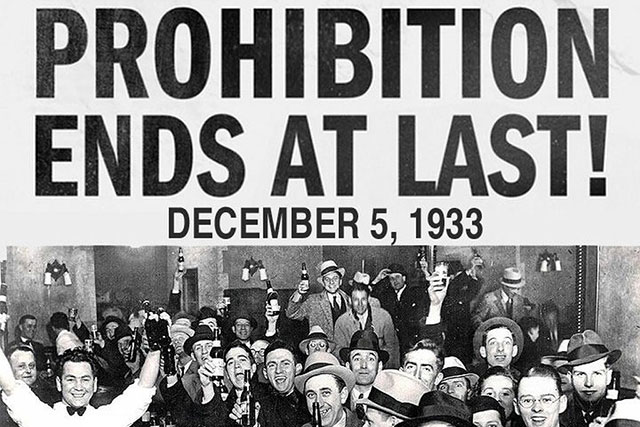 1933 End of prohibition in the U.S.