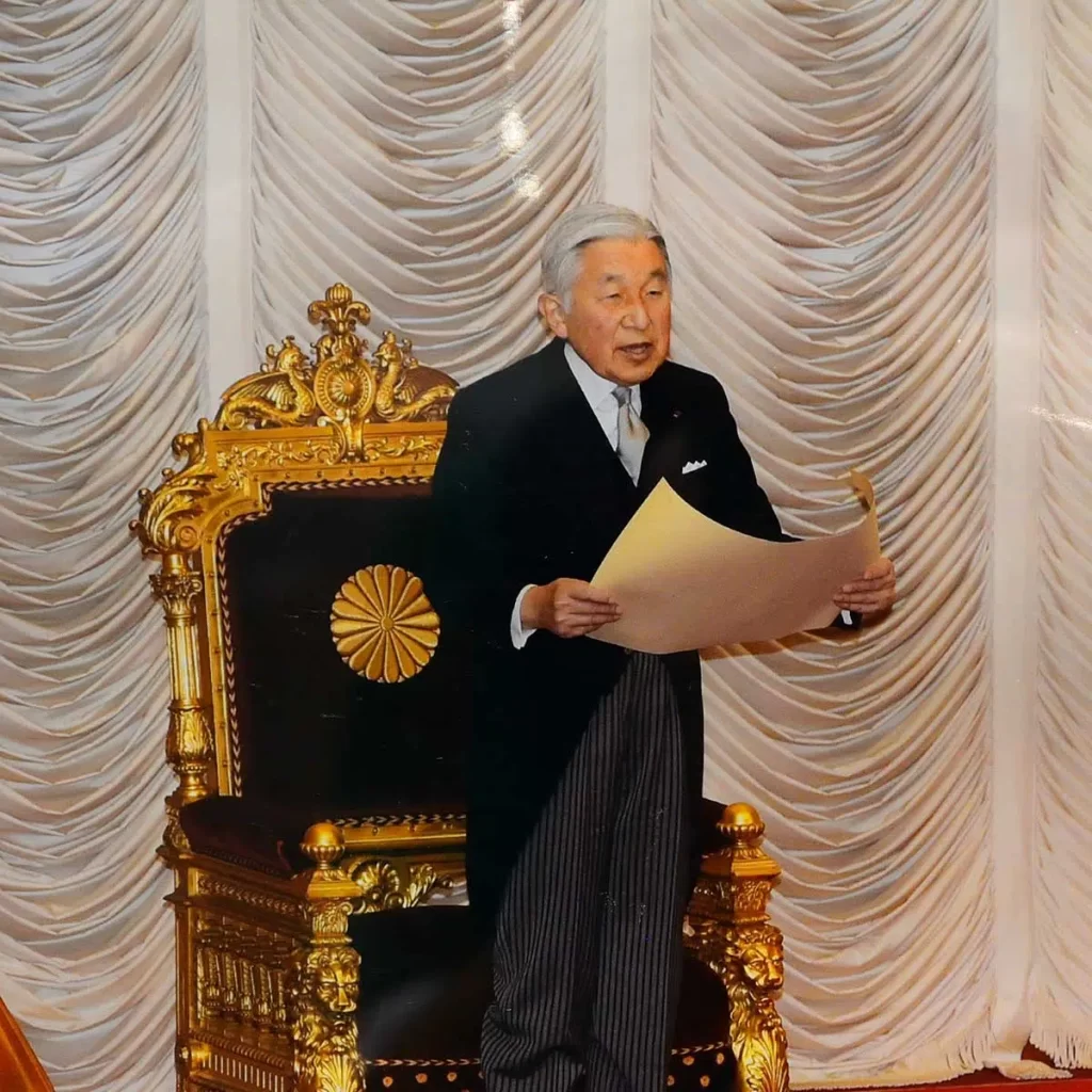 1989 Akihito is sworn in as Emperor of Japan