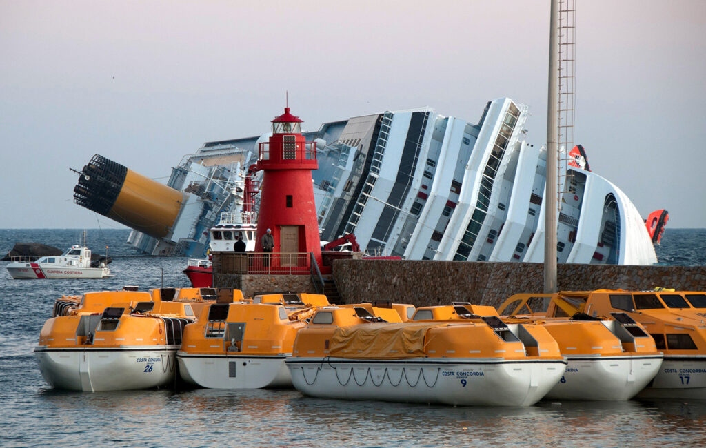 2012 The cruise ship Costa Concordia sinks, killing 32