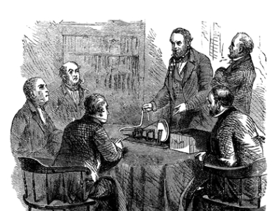 1838 Samuel Morse presents the telegraph to the public