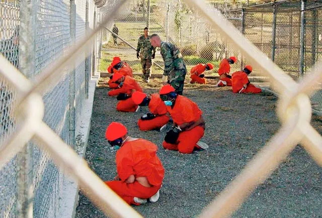 2002 The first prisoners arrive in Guantanamo Bay