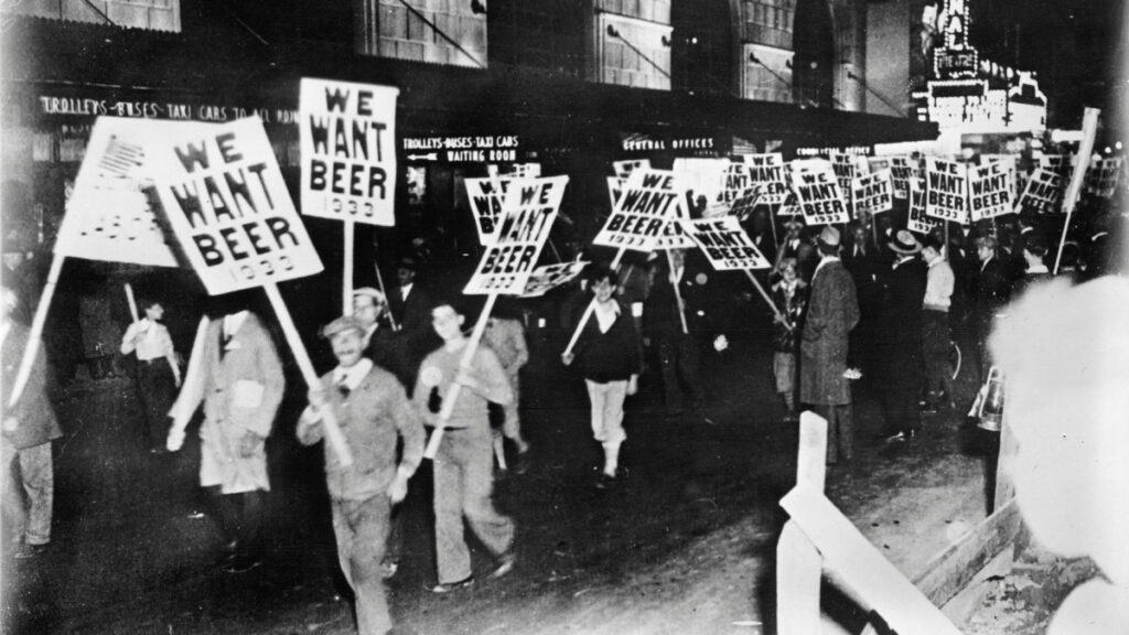 1919 Prohibition begins in the United States