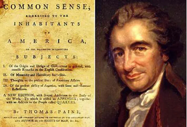 1776 Thomas Paine publishes Common Sense