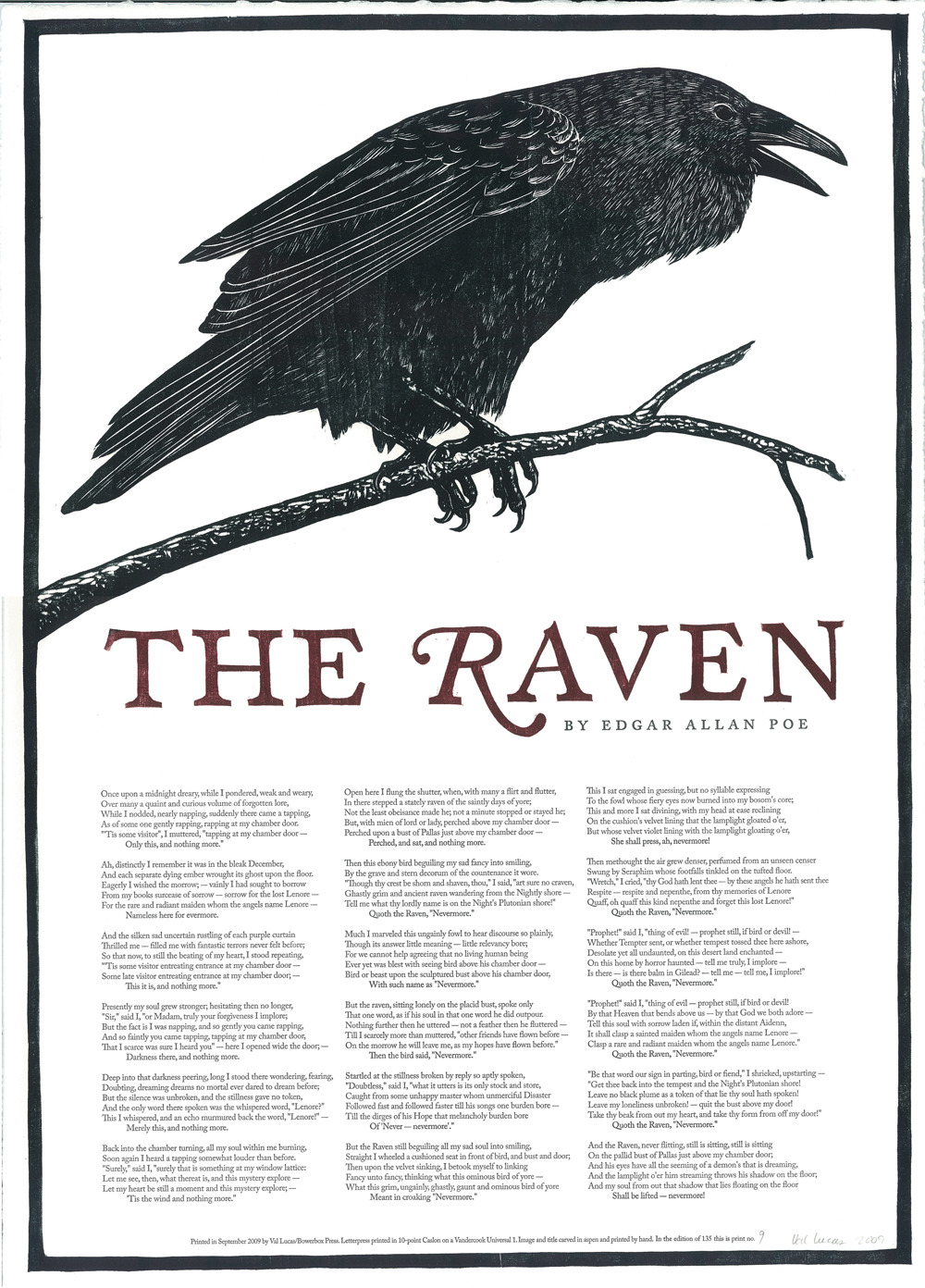 1845 Edgar Allan Poe's “The Raven” is published