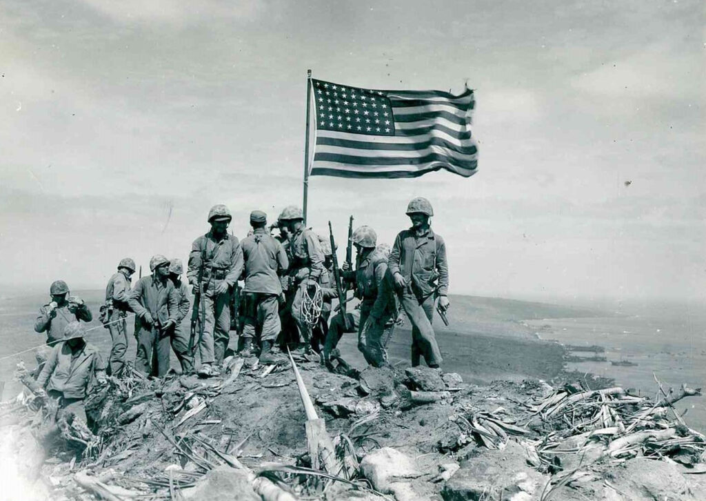 1945 U.S. troops land on the Japanese island of Iwo Jima