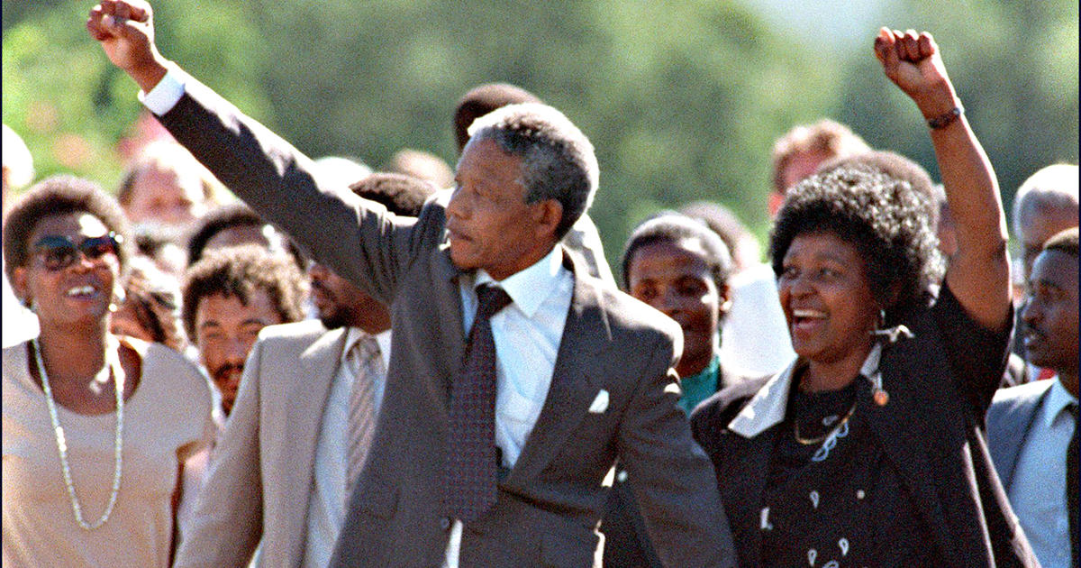 1990 Nelson Mandela is freed after 27 years as a political prisoner