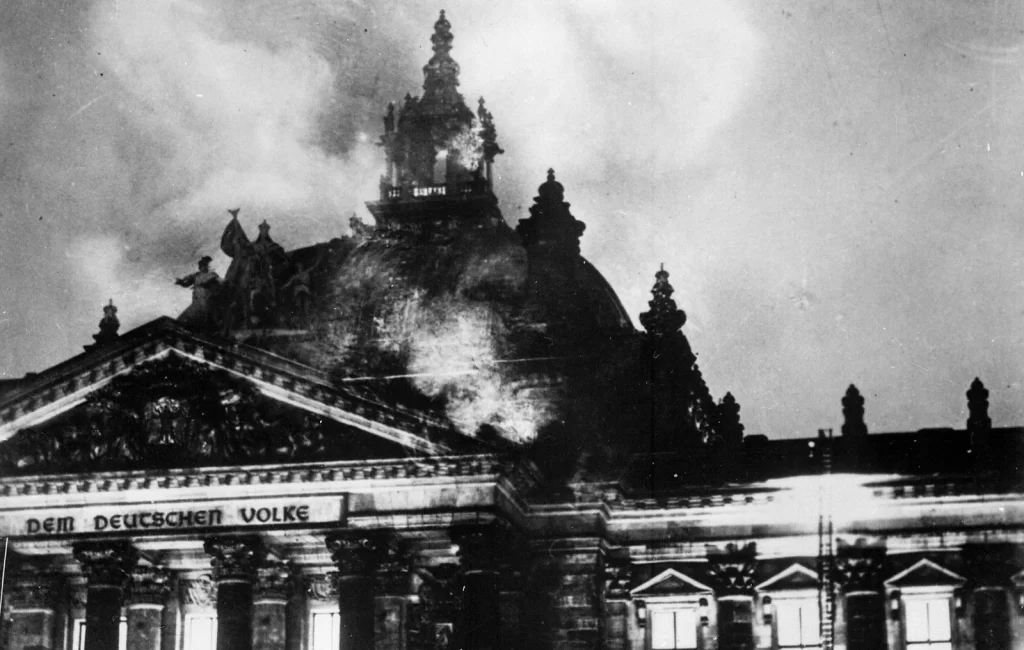 1933 Germany's parliament building is set on fire