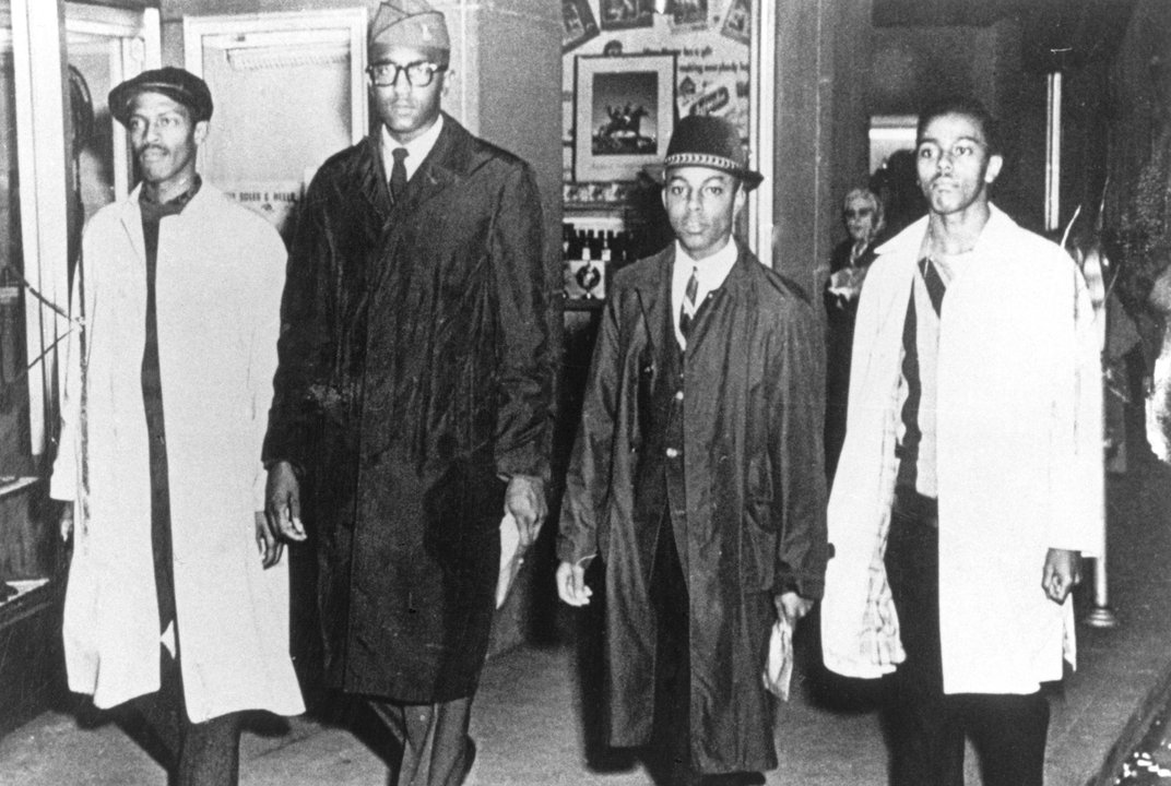 1960 Four black students start the Greensboro sit-ins