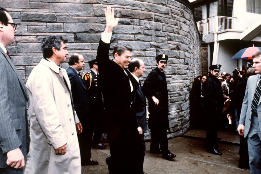 1981 U.S. President Ronald Reagan is shot