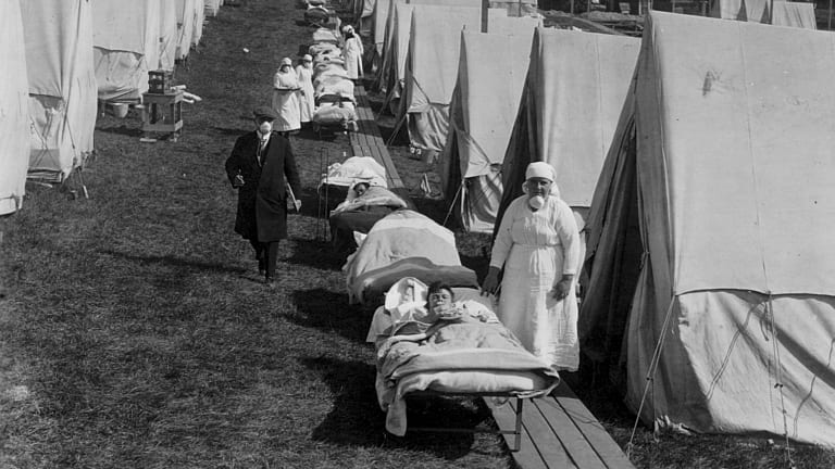 1918 The first documented cases of the Spanish flu herald a deadly worldwide pandemic