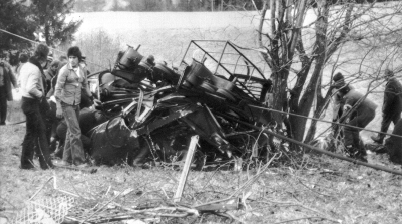 1976 The deadliest cable car accident in history occurs in Italy