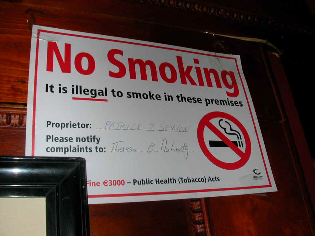 2004 Ireland becomes the first country to ban smoking in all workplaces