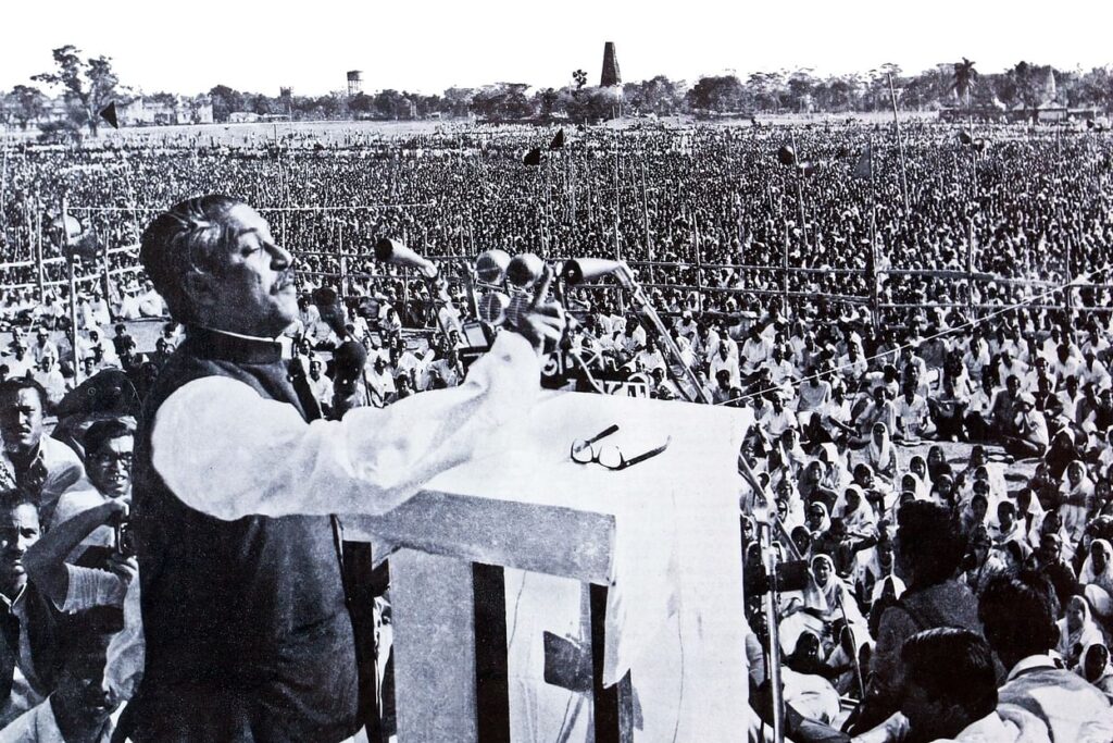 1971 A speech by Sheikh Mujibur Rahman helps spark the Bangladesh war of independence