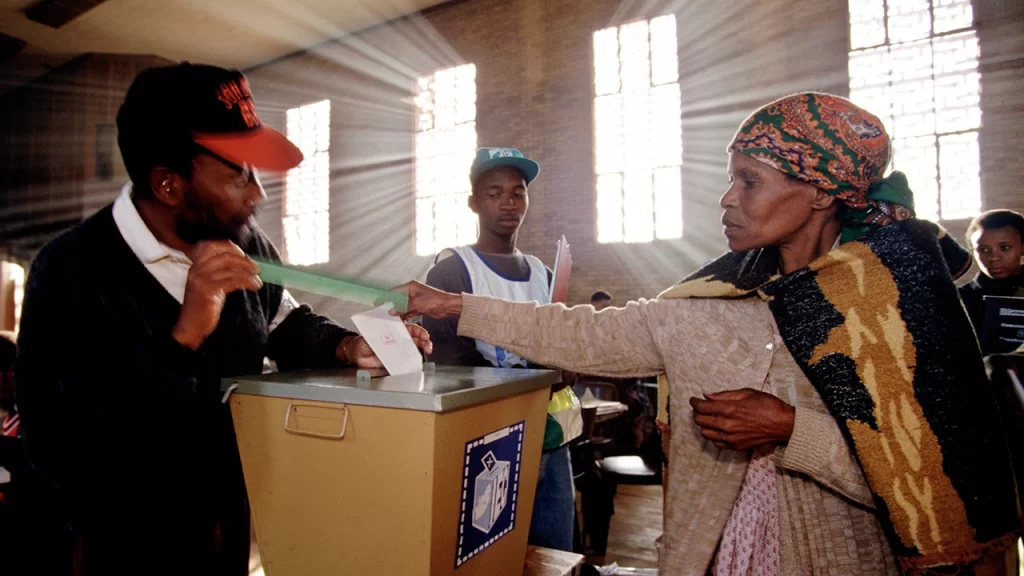 1994 South African citizens of all races are allowed to vote in a general election for the first time