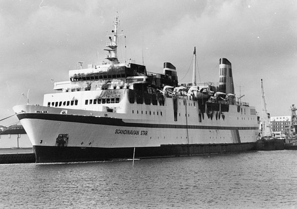 1990 An arson attack on the passenger ferry, Scandinavian Star, kills 159