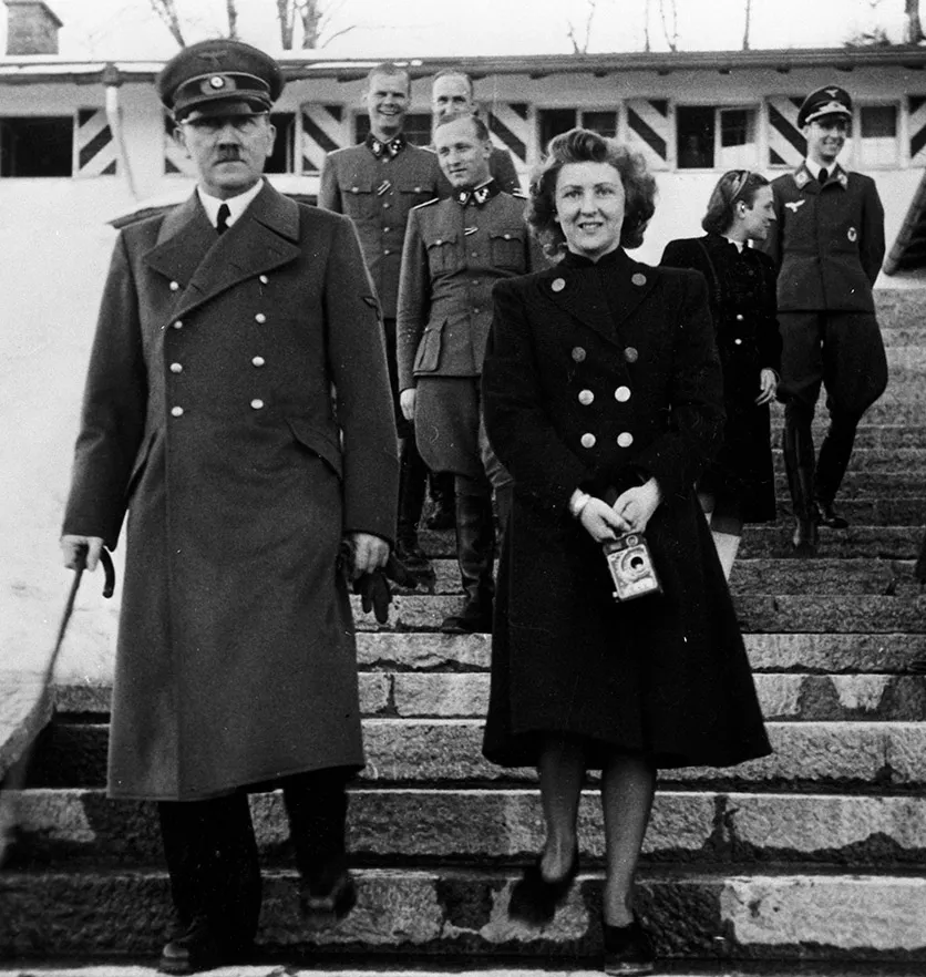 1945 A day before committing suicide, Adolf Hitler and Eva Braun marry