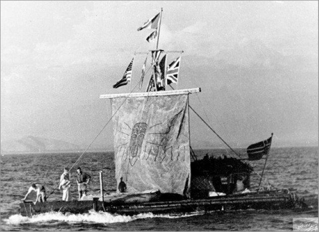 1947 Thor Heyerdahl begins his legendary journey on Kon-Tiki