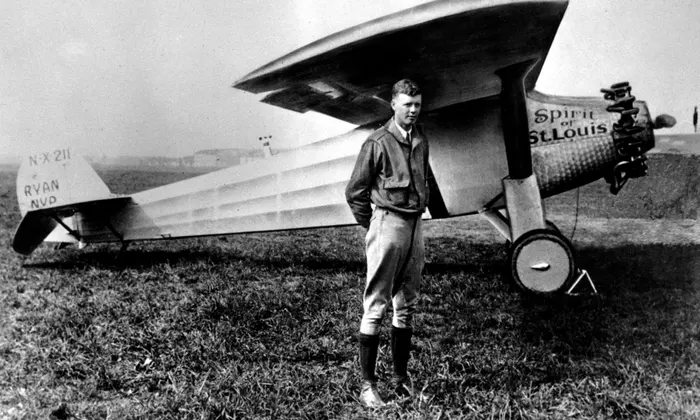 1927 Charles Lindbergh takes off on the first solo non-stop transatlantic flight