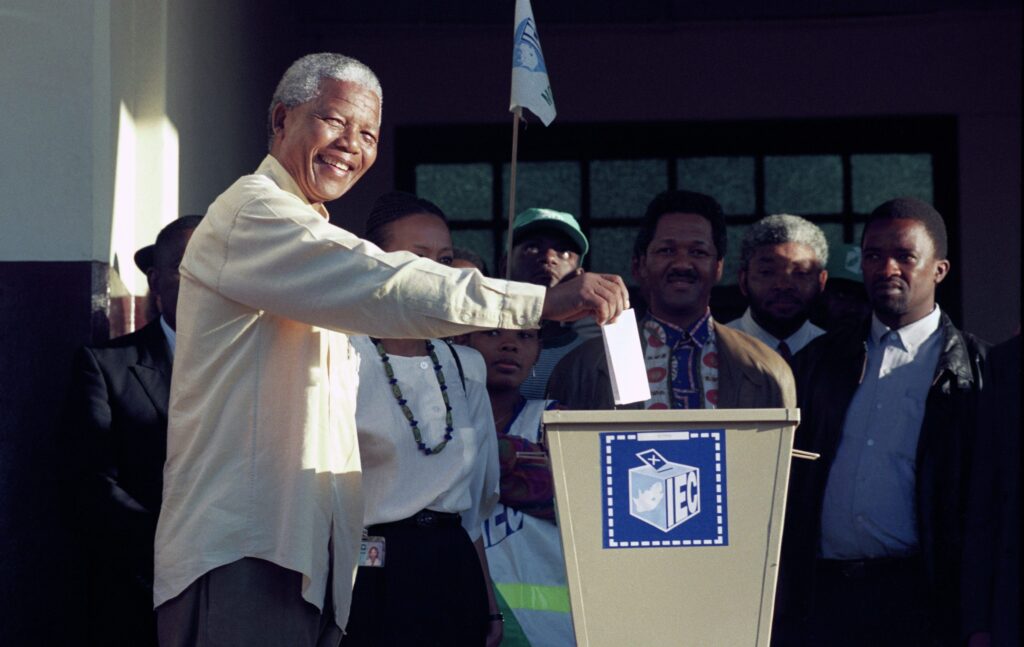 1994 Nelson Mandela becomes South Africa's first black president