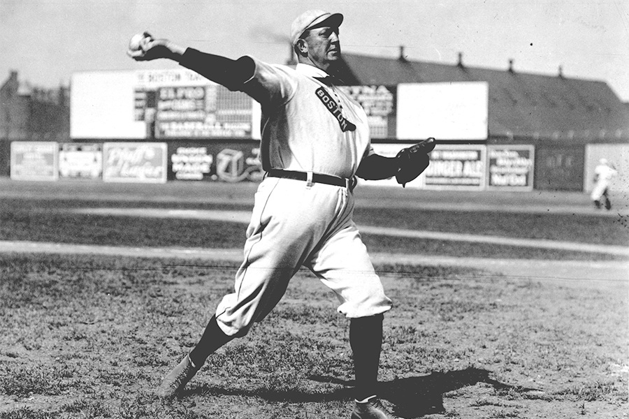 1904 Cy Young pitches the first perfect game in modern major league baseball