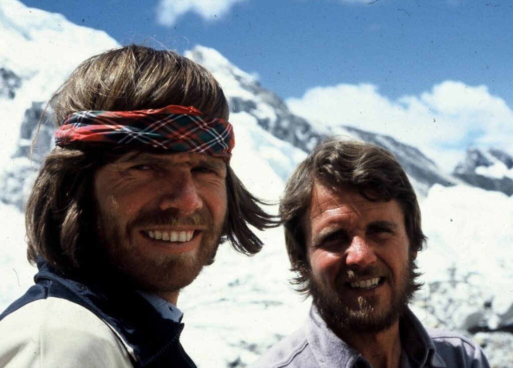 1978 Reinhold Messner and Peter Habeler climb Mount Everest without oxygen supply