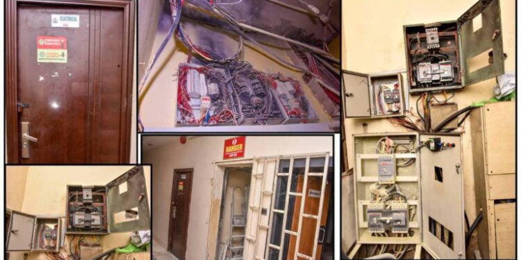 Fire outbreak at Ministry of Works headquarters