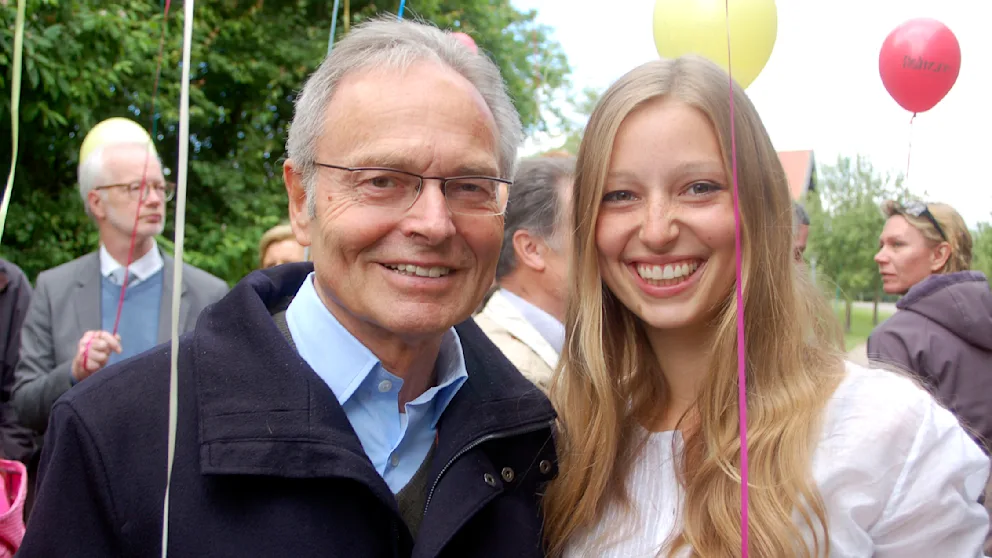 Sophie Luise Fielmann and her father