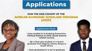 Applications Open: African Economic Scholars Program 2025