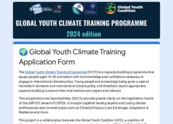 Applications Open: 2025 Global Youth Climate Training Program (£3,000 Bursary Available)