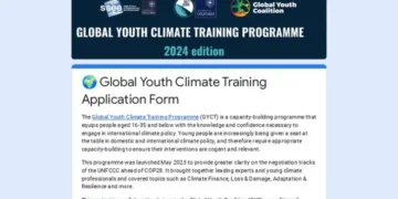 Applications Open: 2025 Global Youth Climate Training Program (£3,000 Bursary Available)